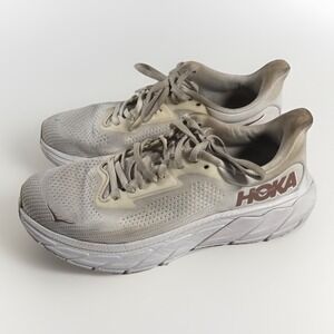 Hoka One One Arahi 7 Shoes Womens 8B White Mesh Running Sneakers Stability